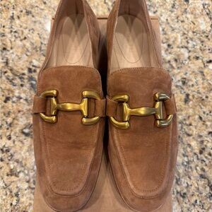 Boden Iris Snaffle Loafers 42 Tan Suede